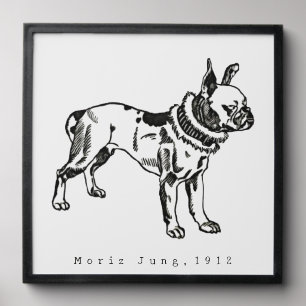 Custom Vintage Pitbull Art Photo Tile