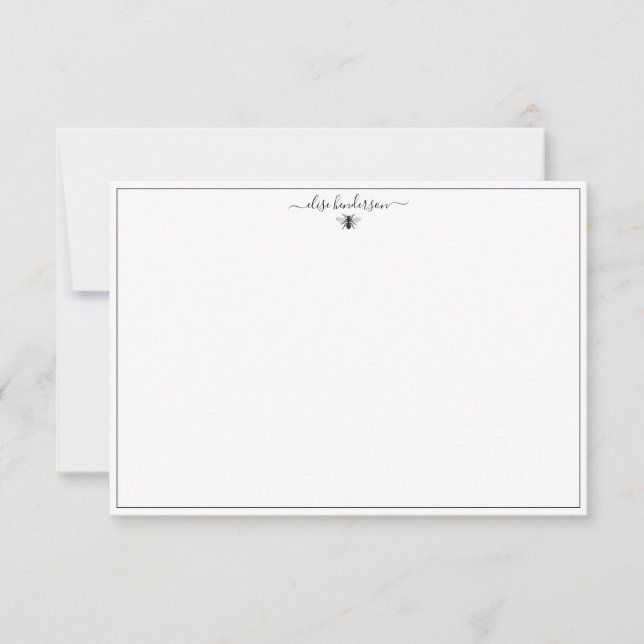 Custom Vintage Queen Bee Note Card (Front)