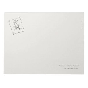 Custom Vintage Regency Pressed Rose Notepad