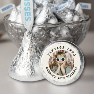 Custom Vintage Retro Photo Birthday Hershey®'s Kisses®