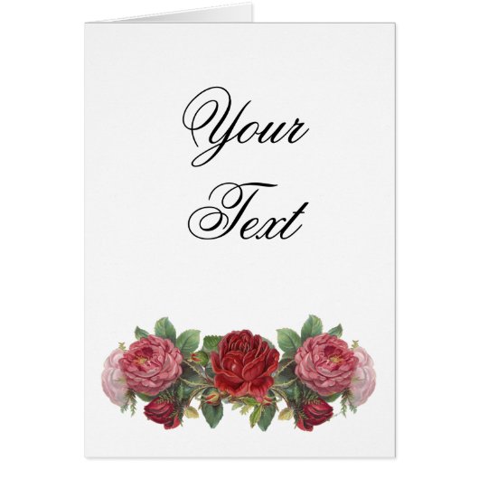 Custom Vintage Roses Art Card (Front)