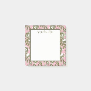 Custom Vintage Roses on Light Pink Floral Stickies Post-it Notes