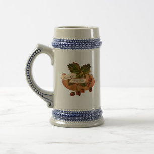 Custom Vintage Strawberries Retro Fruit Old School Beer Stein