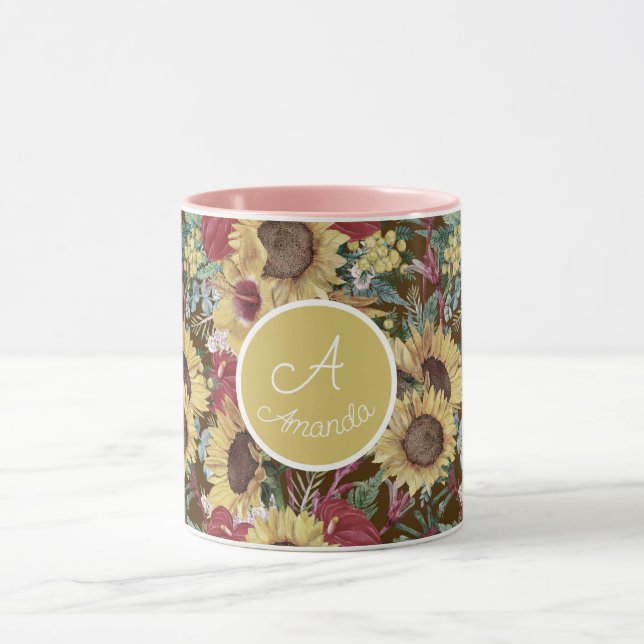 Custom Vintage Summertime Tropical Mug (Center)