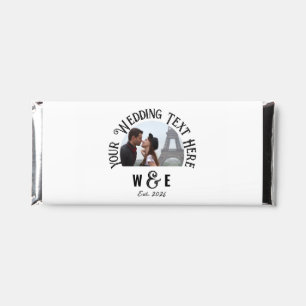 Custom Vintage Text Chocolate Bars Wedding Favors