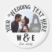 Custom Vintage Text Fridge Magnet Wedding Favors