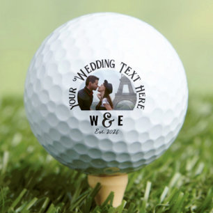 Custom Vintage Text Golf Ball Wedding Favors