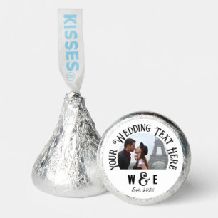 Custom Vintage Text Hersheys Kisses Wedding Favors