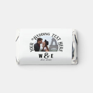 Custom Vintage Text Mini Chocolates Wedding Favors