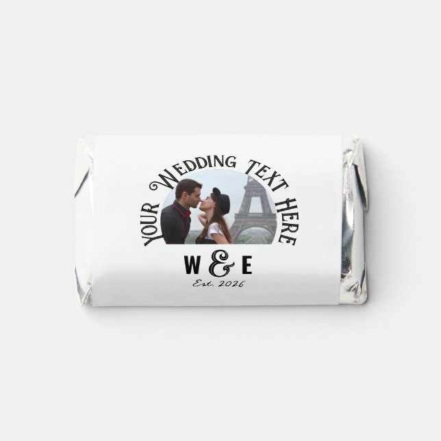 Custom Vintage Text Mini Chocolates Wedding Favors (Front)
