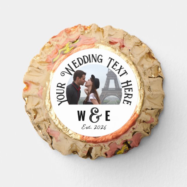 Custom Vintage Text Peanut Butter Wedding Favors (Front)