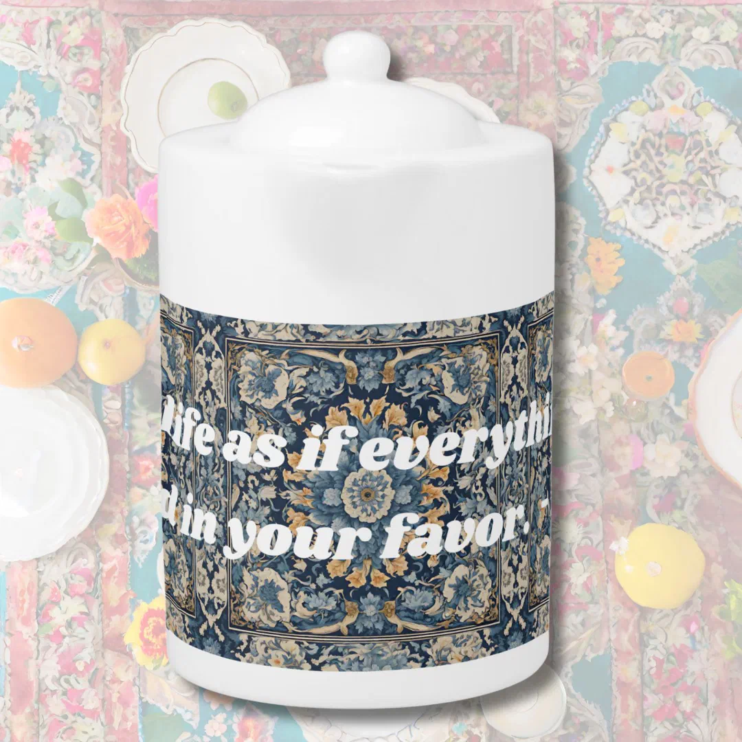 Custom Vintage Tile Nowruz Iranian New Year Gift Teapot (Custom Vintage Tile Nowruz Iranian New Year Gift)