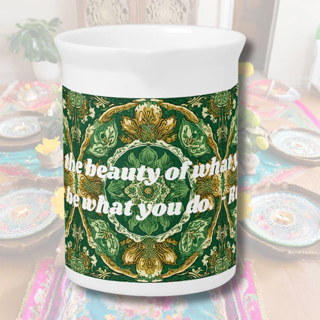 Custom Vintage Tile Nowruz Persian New Year Gift Beverage Pitcher (Custom Vintage Tile Nowruz Persian New Year Gift)