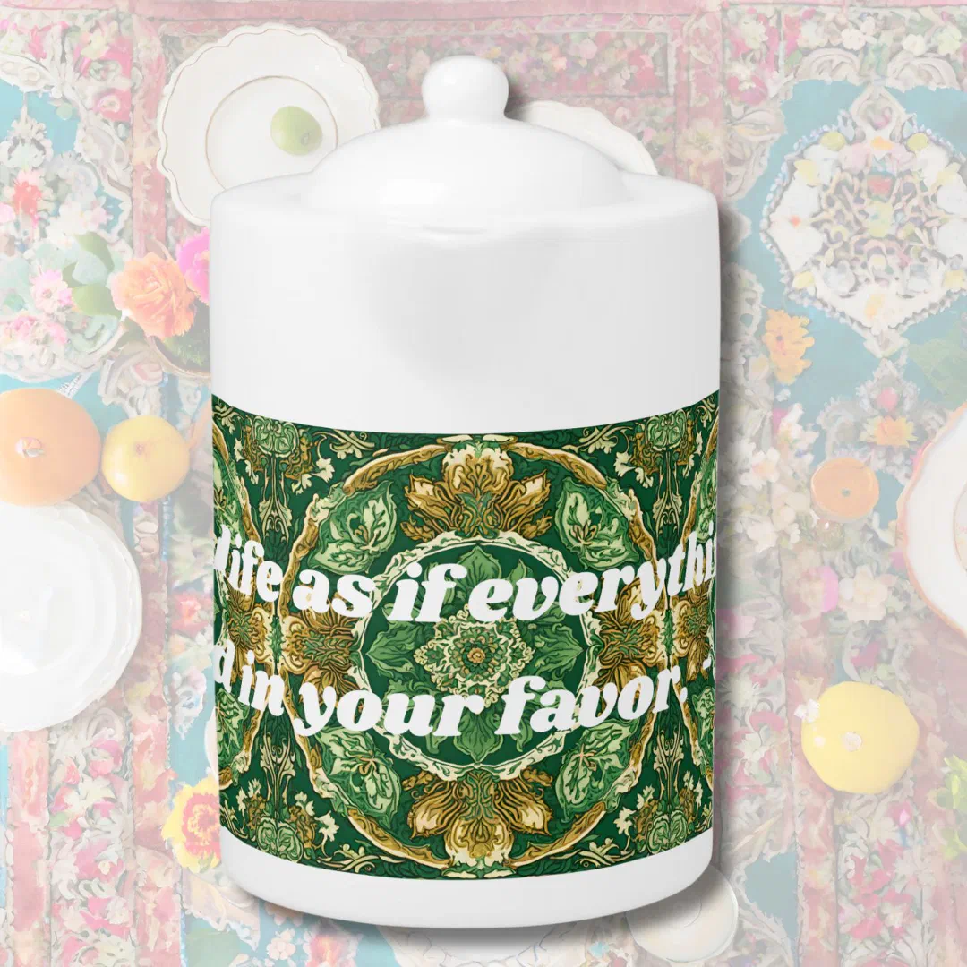 Custom Vintage Tile Nowruz Persian New Year Gift Teapot (Custom Vintage Tile Nowruz Persian New Year Gift)