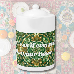 Custom Vintage Tile Nowruz Persian New Year Gift Teapot