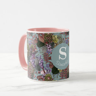 Custom Vintage Tropical Summer Wildflowers Mug