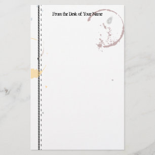 Custom Vintage Typeart Coffeestain Stationery