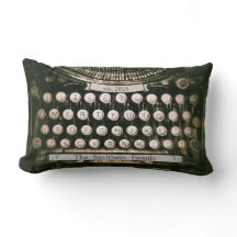 Custom Vintage Typewriter Lumbar Pillow