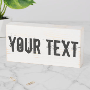 Custom vintage wood box sign decor piece