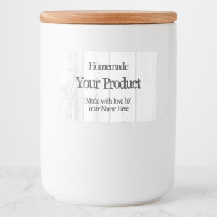 Custom vintage wood canning template mason jar food label