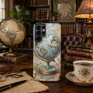 Custom Vintage World Travel Art Samsung Galaxy S22 Ultra Case
