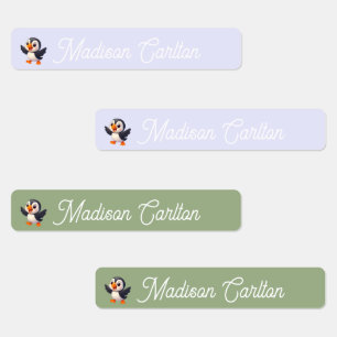 Custom Vinyl Adhesive Kids Name School Labels