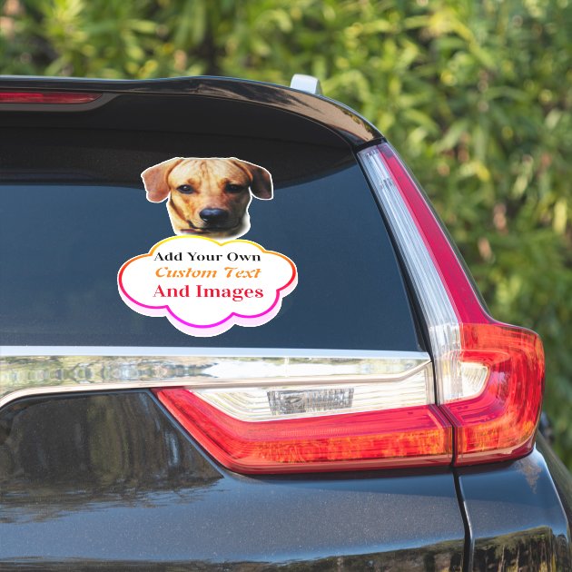 Custom dog hot sale car stickers