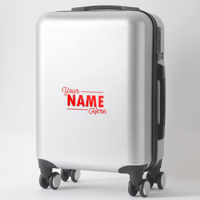 Custom Vinyl Name Decal Sheet: Personalized Cut (Suitcase)