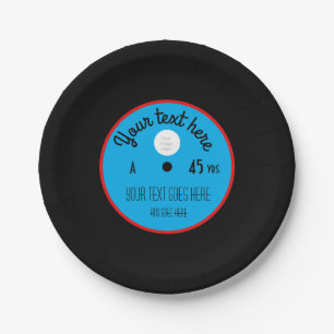 Custom Vinyl Record Paper Plates – Personalized