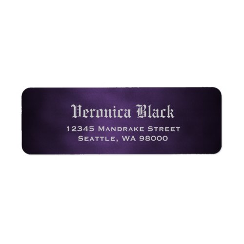 Custom Violet Gothic Ombre Address Labels