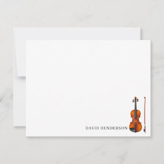 Custom Violin Note Card