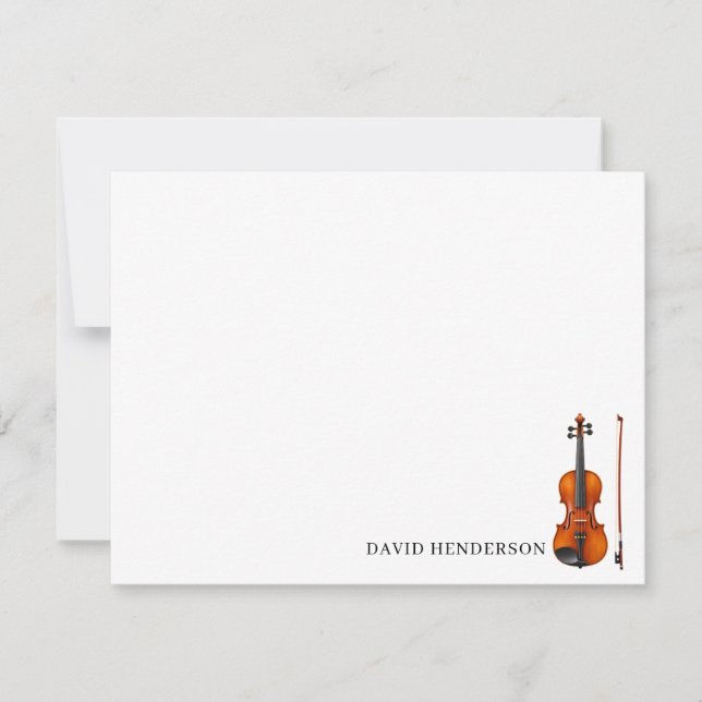 Custom Violin Note Card (Front)