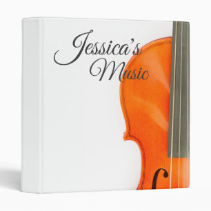 Custom Violin Sheet Music Notebook 3 Ring Binder