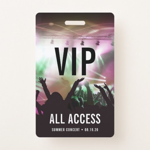 Custom VIP All Access Concert Badge | Zazzle