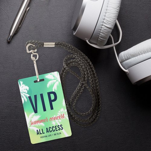 Custom VIP All Access Concert Badge