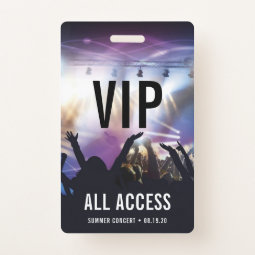 Custom VIP All Access Concert Badge | Zazzle