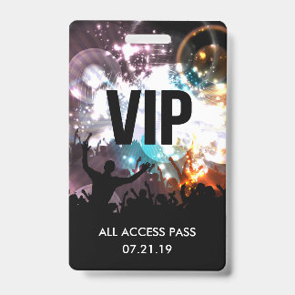 Custom VIP All Access Concert Badge Invitation