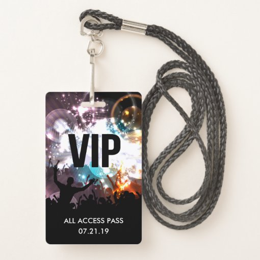 Custom Vip All Access Concert Badge Invitation Zazzle 2291