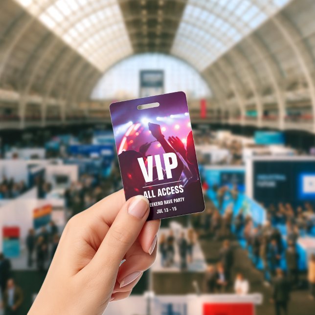 Custom VIP All Access Concert Pass Badge | Zazzle