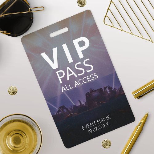 Custom VIP All Access Event Badge