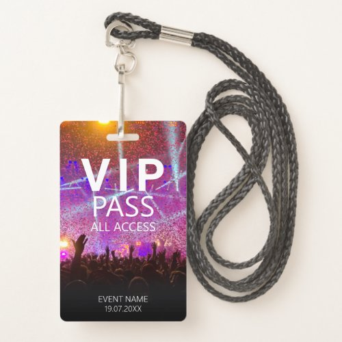 Custom VIP All Access Event  Purple Badge