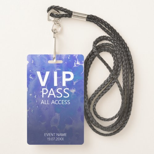 Custom VIP All Access Event Violet Badge