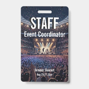 Custom VIP All Access Festival Pass Concert Badge