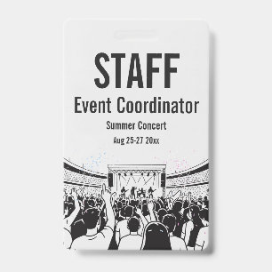 Custom VIP All Access Festival Pass Concert Badge
