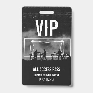 Custom VIP All Access Pass Concert Badge