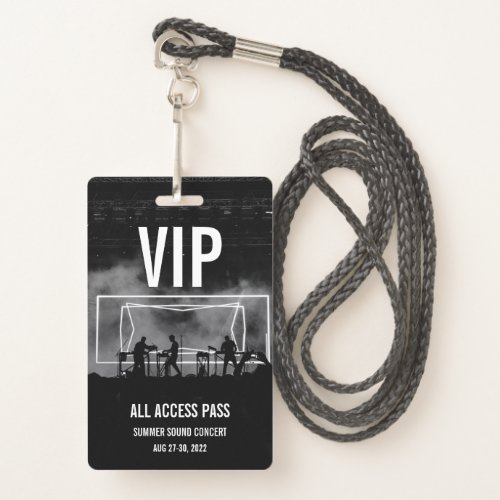 Custom VIP All Access Pass Concert Badge