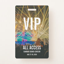 Badge Black Backstage Music Festival Accès Pass VIP