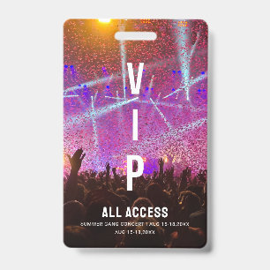 Custom VIP All Access Pass Concert Badge