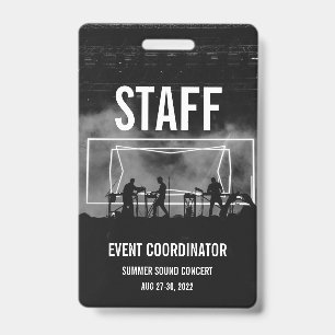 Custom VIP All Access Pass Concert Badge- Staff Badge