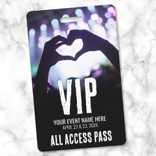 Custom VIP All Access Pass Event Badge